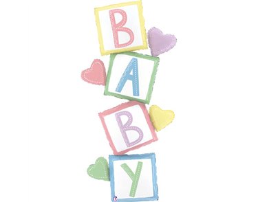 31in SPECIAL DELIVERY BABY BLOCKS FOIL BALLOON