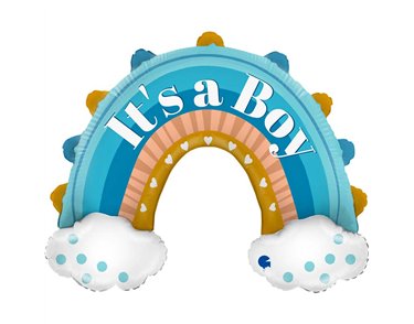 42in BOHO BLUE RAINBOW FOIL BALLOON