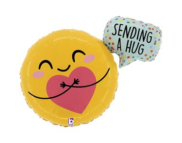 29in SMILEY HUG FOIL BALLOON