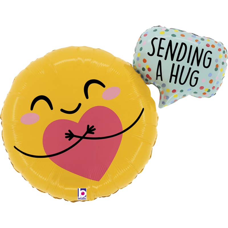 29in SMILEY HUG FOIL BALLOON