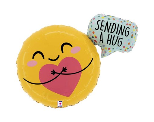 29in SMILEY HUG FOIL BALLOON