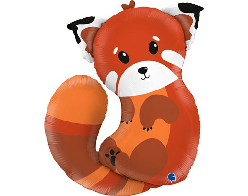 17in RED PANDA FOIL BALLOON