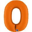 40in NUMBER 0 MATTE ORANGE FOIL BALLOON