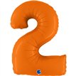 40in NUMBER 2 MATTE ORANGE FOIL BALLOON