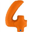 40in NUMBER 4 MATTE ORANGE FOIL BALLOON