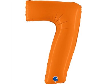 40in NUMBER 7 MATTE ORANGE FOIL BALLOON