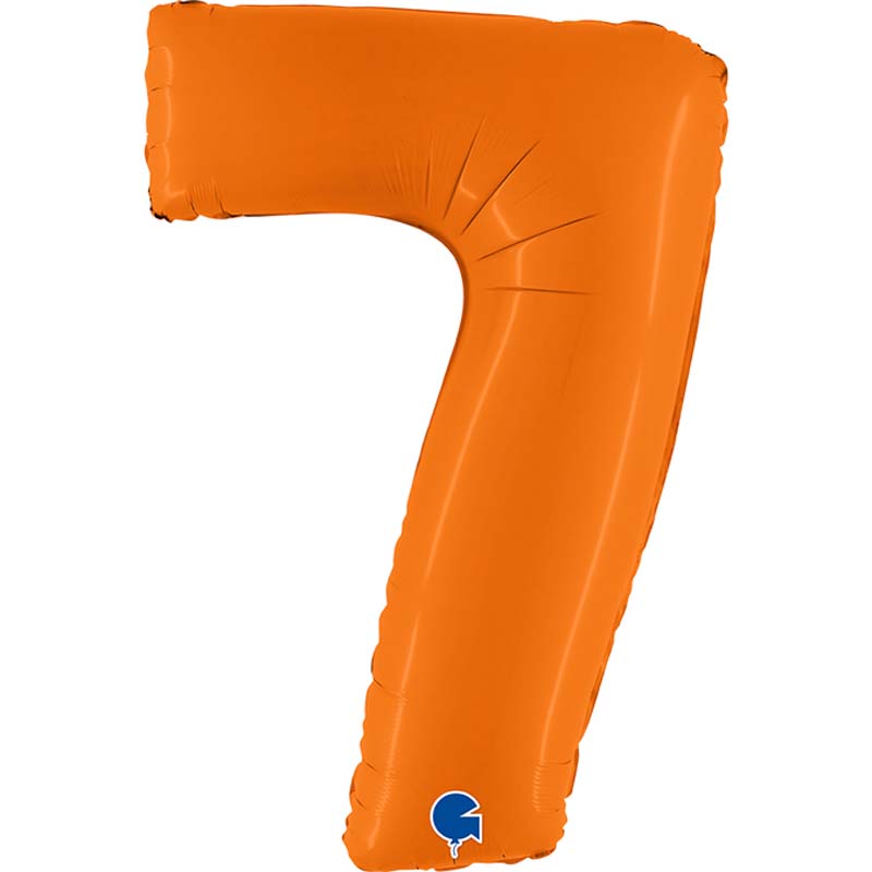 40in NUMBER 7 MATTE ORANGE FOIL BALLOON