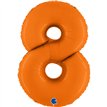 40in NUMBER 8 MATTE ORANGE FOIL BALLOON
