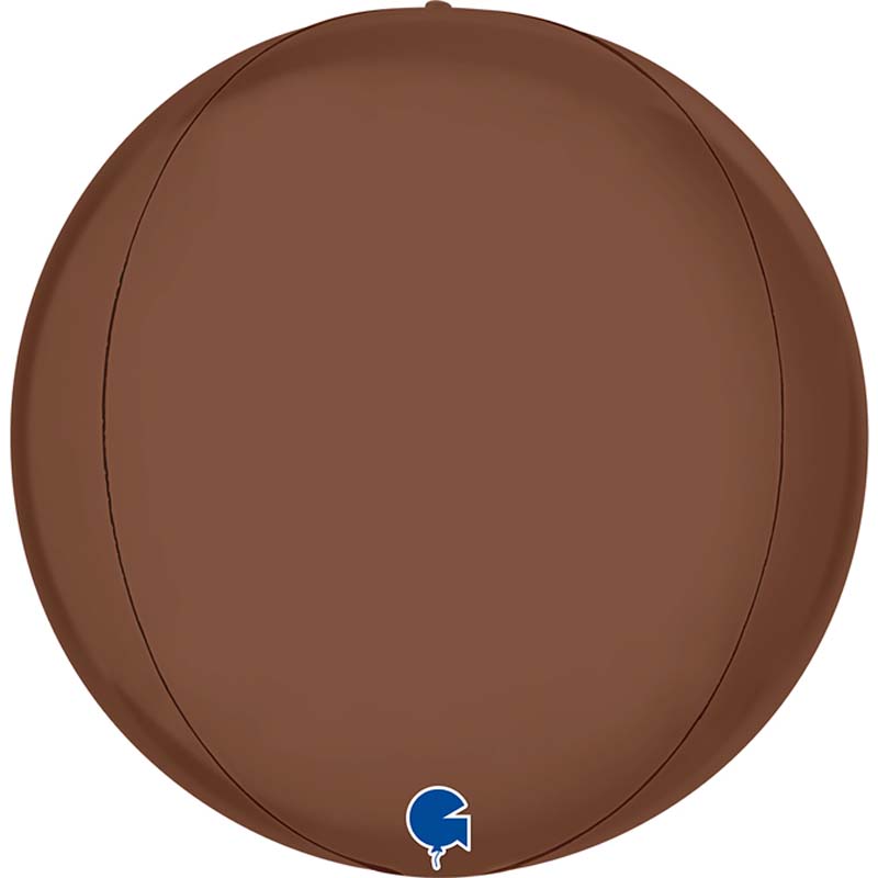 15in SATIN CHOCOLATE 4D GLOBE