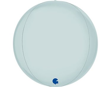 15in SATIN PASTEL BLUE 4D GLOBE