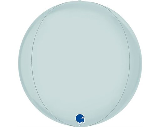 15in SATIN PASTEL BLUE 4D GLOBE