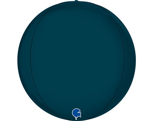 15in SATIN PETROL BLUE 4D GLOBE