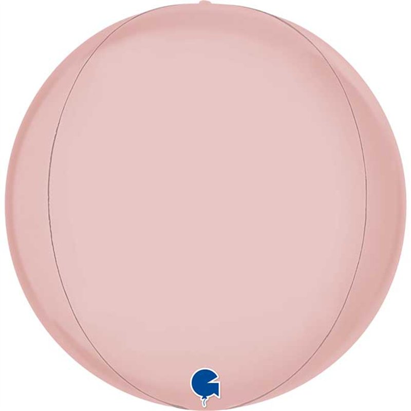 15in SATIN PASTEL PINK 4D GLOBE