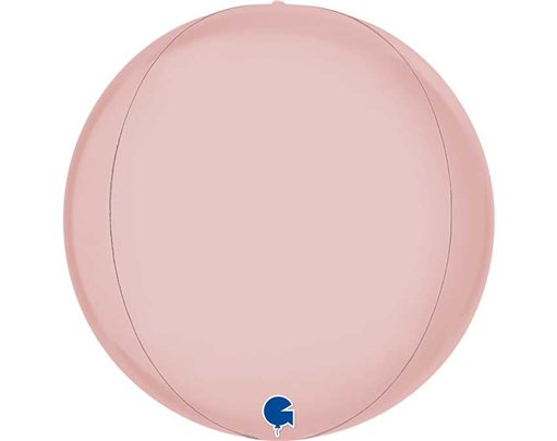 15in SATIN PASTEL PINK 4D GLOBE