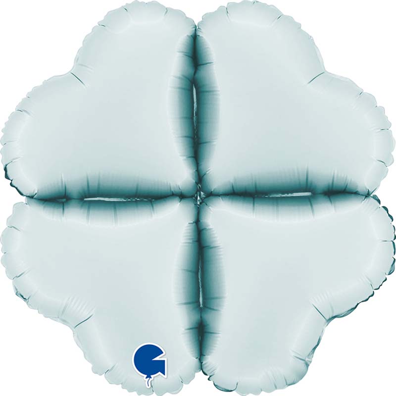 16in SATIN PASTEL BLUE MEDIUM BASE HEARTS