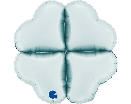 16in SATIN PASTEL BLUE MEDIUM BASE HEARTS