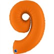 40in NUMBER 9 MATTE ORANGE FOIL BALLOON