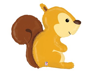 36in WOODLAND SQUIRREL SHAPED FOIL BALLOON