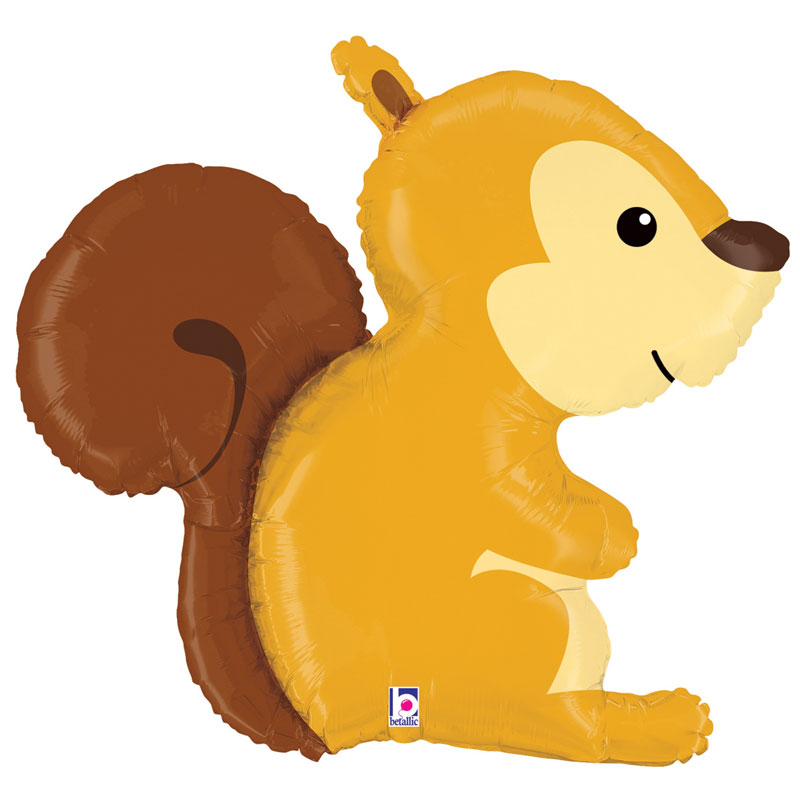 36in WOODLAND SQUIRREL SHAPED FOIL BALLOON