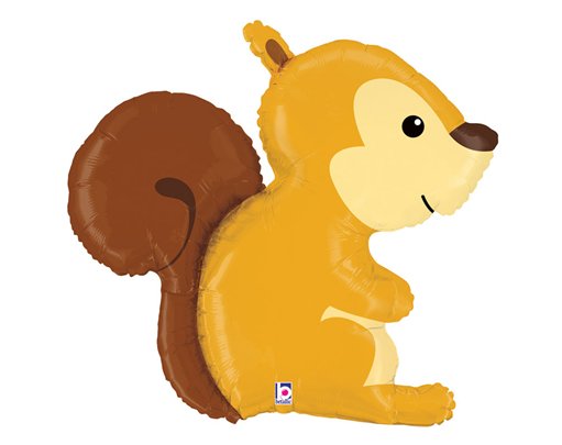 36in WOODLAND SQUIRREL SHAPED FOIL BALLOON