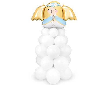 WHITE ANGEL BALLOON BOUQUET