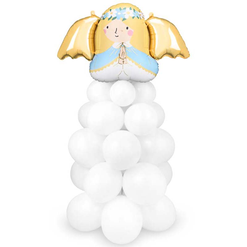 WHITE ANGEL BALLOON BOUQUET
