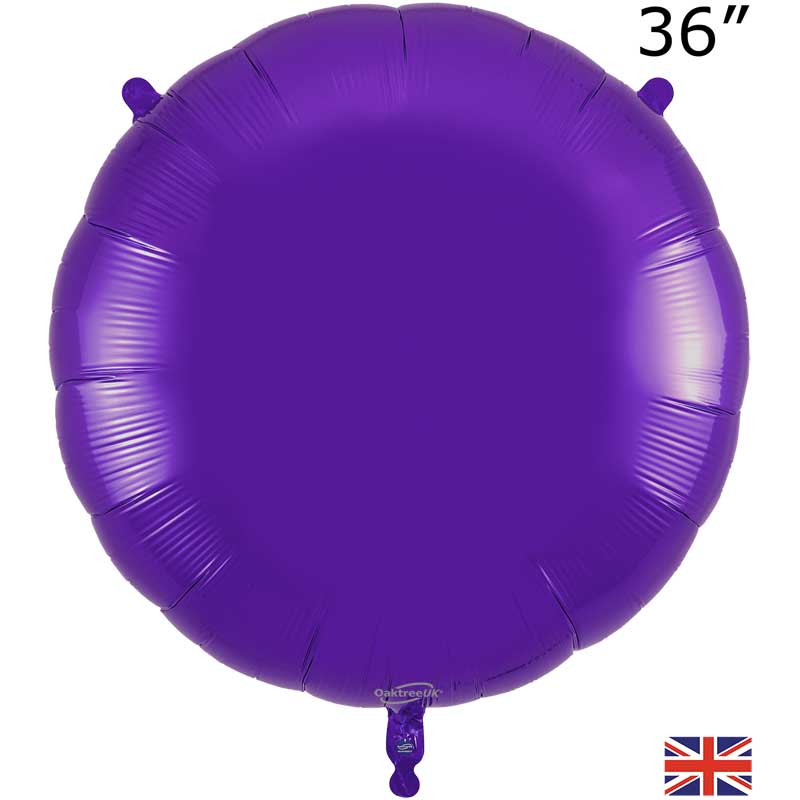 36in PURPLE ROUND FOIL BALLOON