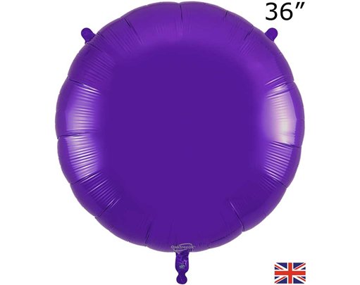 36in PURPLE ROUND FOIL BALLOON