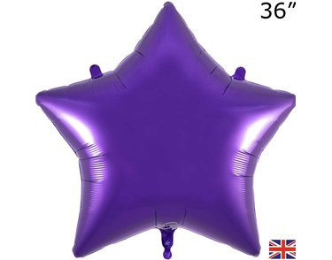 36in PURPLE STAR FOIL BALLOON