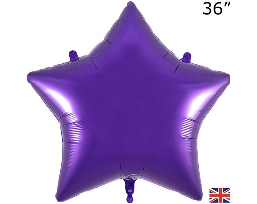 36in PURPLE STAR FOIL BALLOON