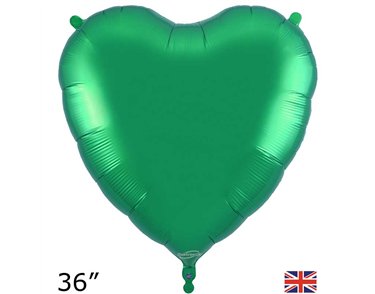 36in GREEN HEART FOIL BALLOON