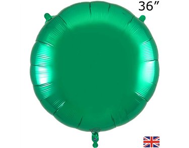 36in GREEN ROUND FOIL BALLOON