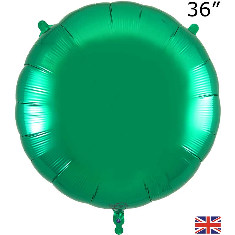 36in GREEN ROUND FOIL BALLOON