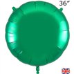 36in GREEN ROUND FOIL BALLOON