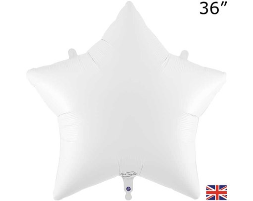 36in WHITE STAR FOIL BALLOON