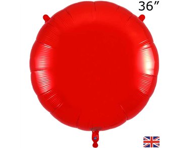 36in RED ROUND FOIL BALLOON