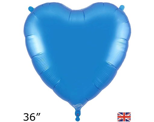 36in BLUE HEART FOIL BALLOON