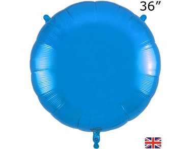 36in BLUE ROUND FOIL BALLOON