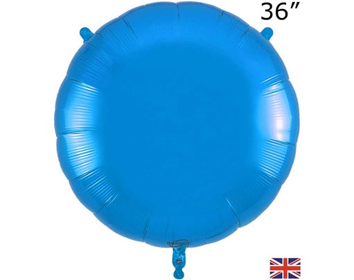 36in BLUE ROUND FOIL BALLOON