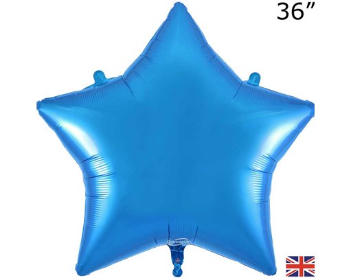 36in BLUE STAR FOIL BALLOON