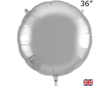 36in SILVER ROUND FOIL BALLOON