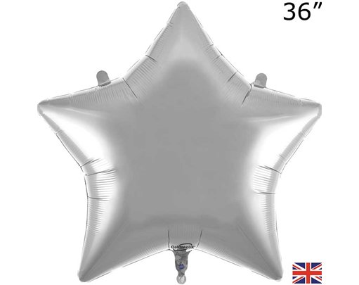 36in SILVER STAR FOIL BALLOON