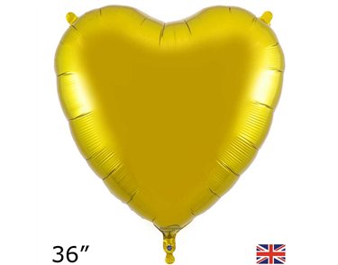 36in GOLD HEART FOIL BALLOON