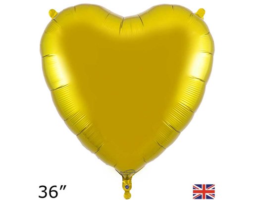 36in GOLD HEART FOIL BALLOON