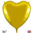 36in GOLD HEART FOIL BALLOON