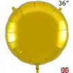 36in GOLD ROUND FOIL BALLOON