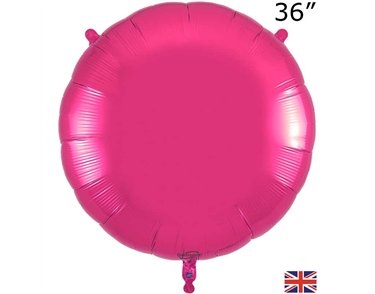 36in FUCHSIA ROUND FOIL BALLOON