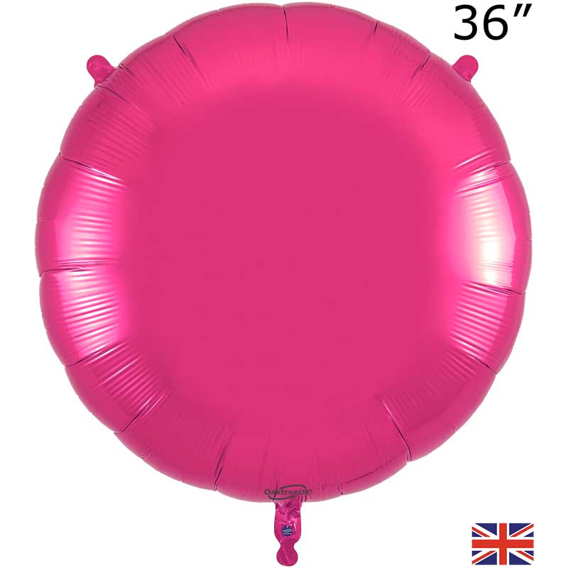 36in FUCHSIA ROUND FOIL BALLOON