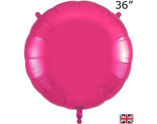 36in FUCHSIA ROUND FOIL BALLOON