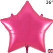 36in FUCHSIA STAR FOIL BALLOON